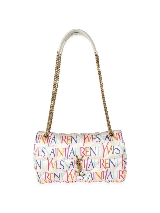 Saint Laurent Handbags - Saint Laurent Jamie Medium Chain Bag "Carré Rive Gauche" In Printed Yves Silk